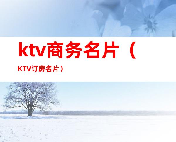 ktv商务名片（KTV订房名片）