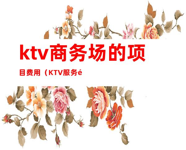 ktv商务场的项目费用（KTV服务项目）