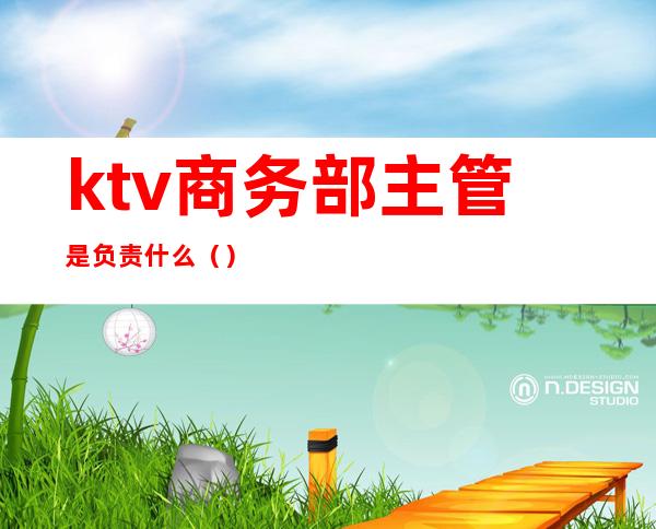 ktv商务部主管是负责什么（）