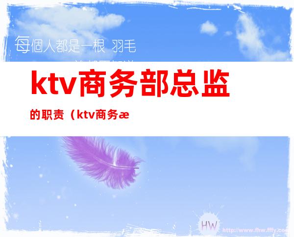 ktv商务部总监的职责（ktv商务总监岗位职责）