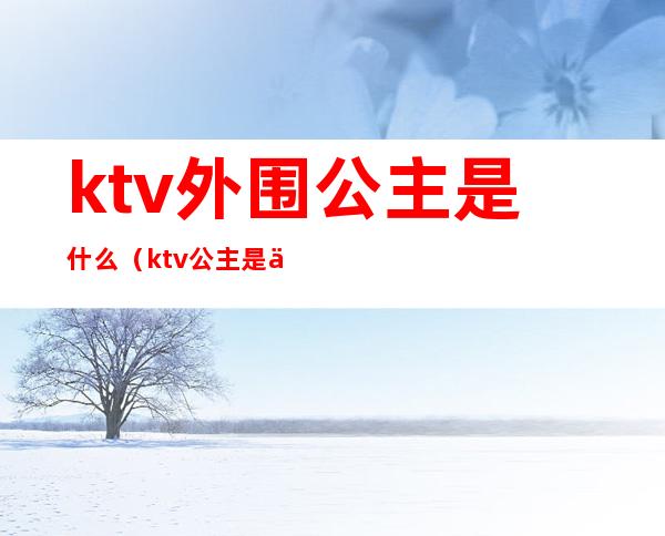 ktv外围公主是什么（ktv公主是什么服务）