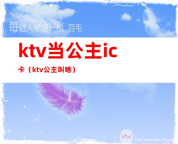 ktv当公主ic卡（ktv公主叫啥）