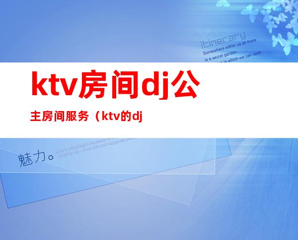 ktv房间dj公主房间服务（ktv的dj公主）