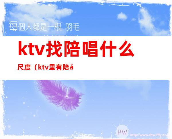 ktv找陪唱什么尺度（ktv里有陪唱吗）