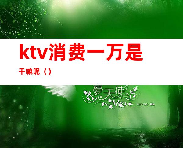 ktv消费一万是干嘛呢（）