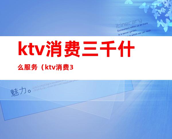 ktv消费三千什么服务（ktv消费3000）