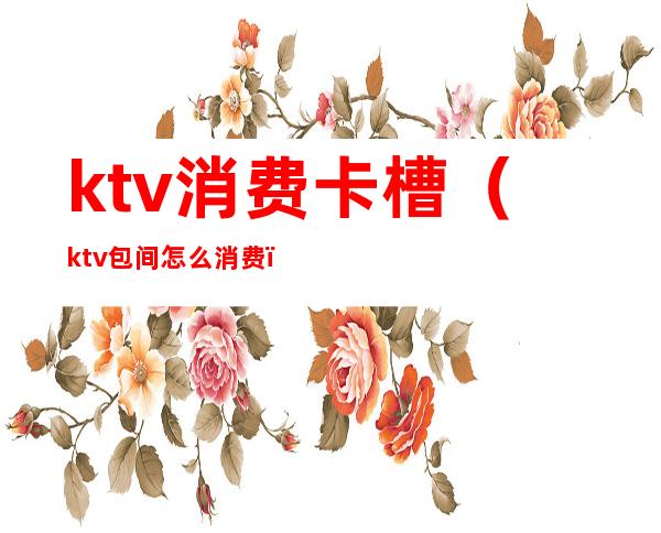 ktv消费卡槽（ktv包间怎么消费）