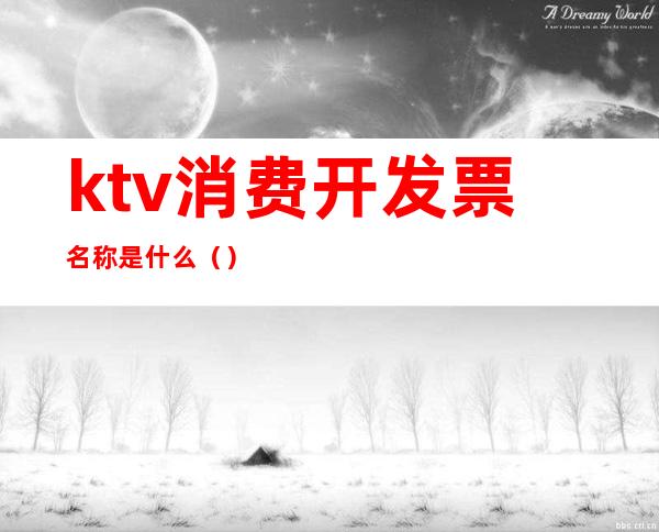 ktv消费开发票名称是什么（）