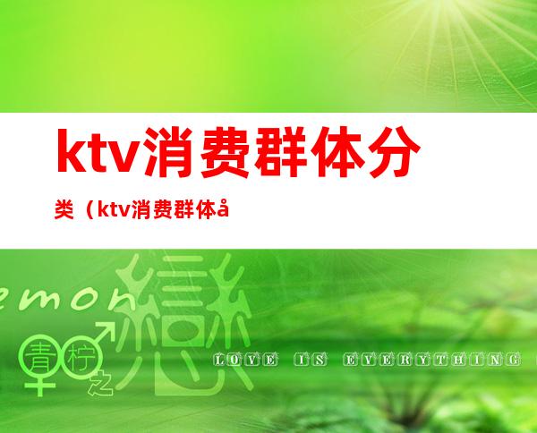 ktv消费群体分类（ktv消费群体分类表）