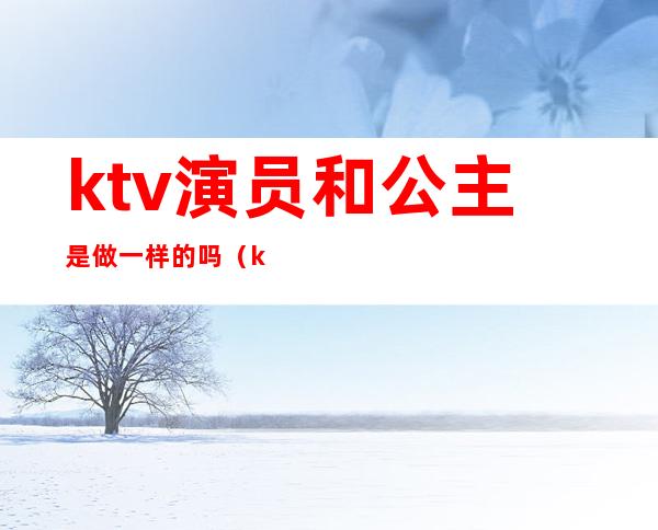 ktv演员和公主是做一样的吗（ktv的公主是干嘛的）