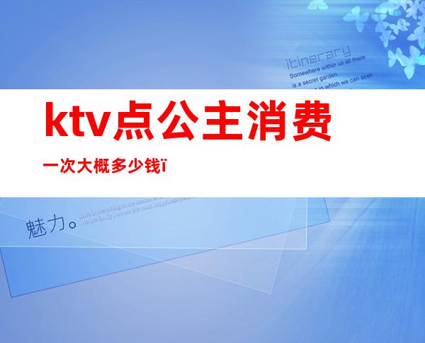 ktv点公主消费一次大概多少钱（点ktv公主需要多少钱）