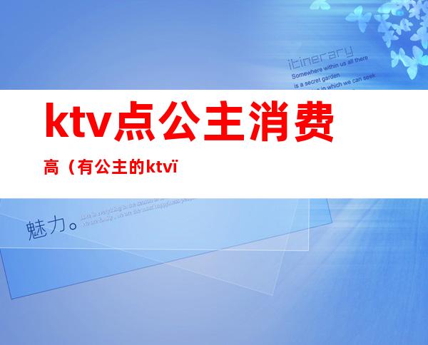 ktv点公主消费高（有公主的ktv）