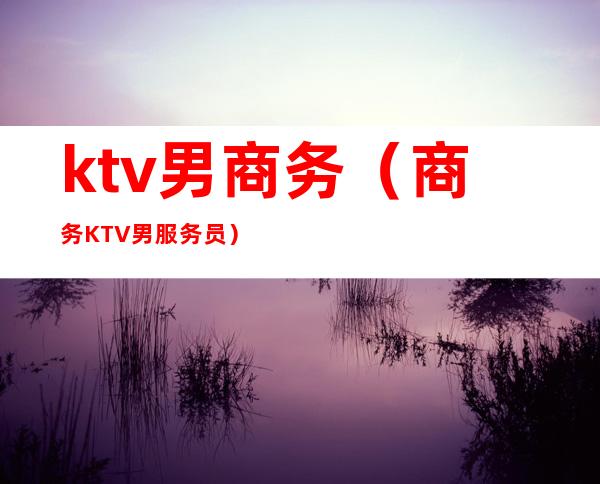 ktv男商务（商务KTV男服务员）