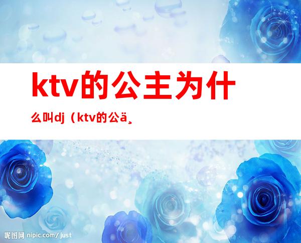 ktv的公主为什么叫dj（ktv的公主为什么叫橙子）