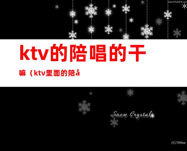 ktv的陪唱的干嘛（ktv里面的陪唱是做什么的）