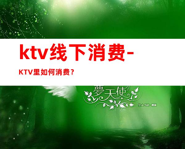 ktv线下消费-KTV里如何消费？