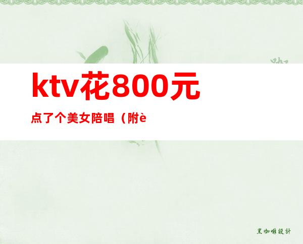 ktv花800元点了个美女陪唱（附近ktv陪唱女）