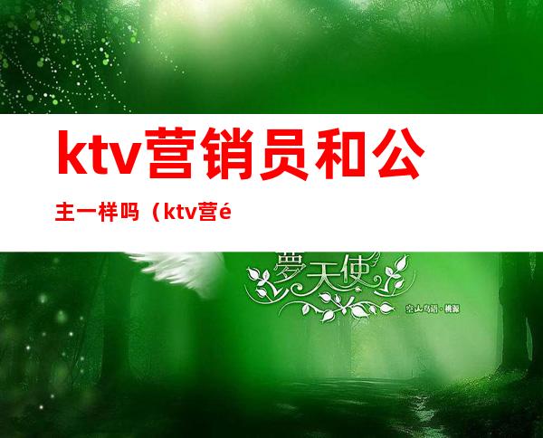 ktv营销员和公主一样吗（ktv营销员和公主一样吗知乎）