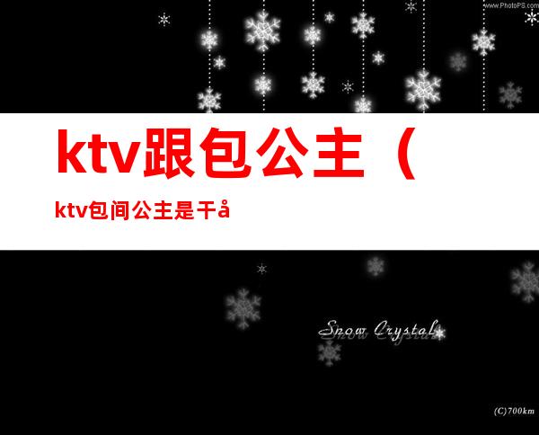 ktv跟包公主（ktv包间公主是干嘛的）