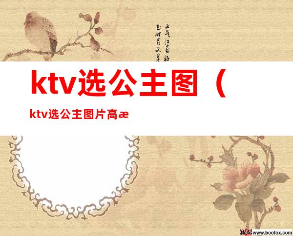 ktv选公主图（ktv选公主图片高清）