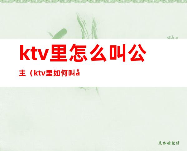 ktv里怎么叫公主（ktv里如何叫公主）