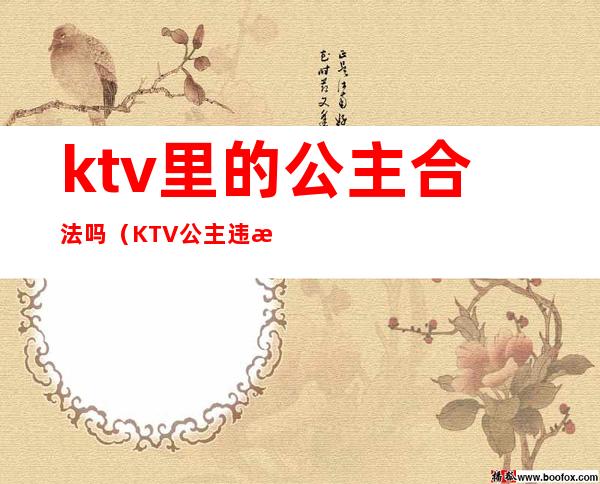 ktv里的公主合法吗（KTV公主违法吗）