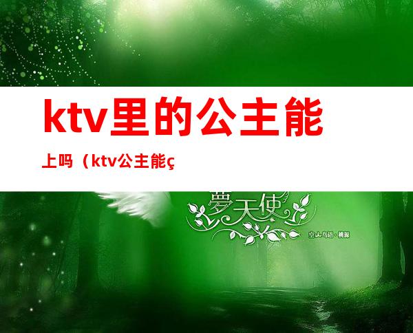 ktv里的公主能上吗（ktv公主能玩吗）