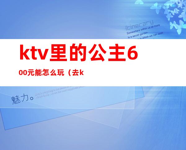 ktv里的公主600元能怎么玩（去ktv点个公主多少钱）