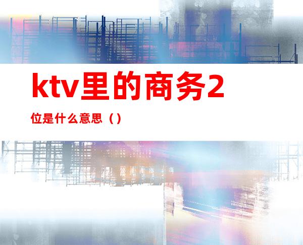 ktv里的商务2位是什么意思（）