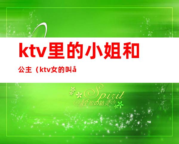 ktv里的小姐和公主（ktv女的叫公主）