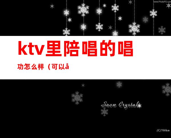 ktv里陪唱的唱功怎么样（可以对ktv陪唱做到什么地步）