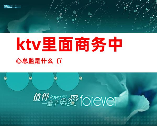 ktv里面商务中心总监是什么（）