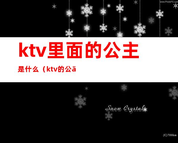 ktv里面的公主是什么（ktv的公主是啥）