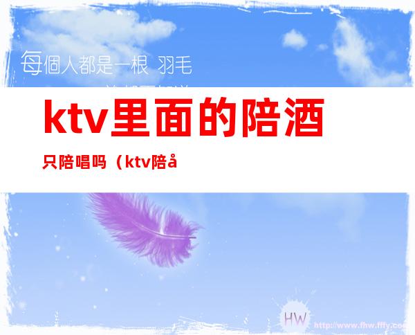 ktv里面的陪酒只陪唱吗（ktv陪唱和陪酒区别）