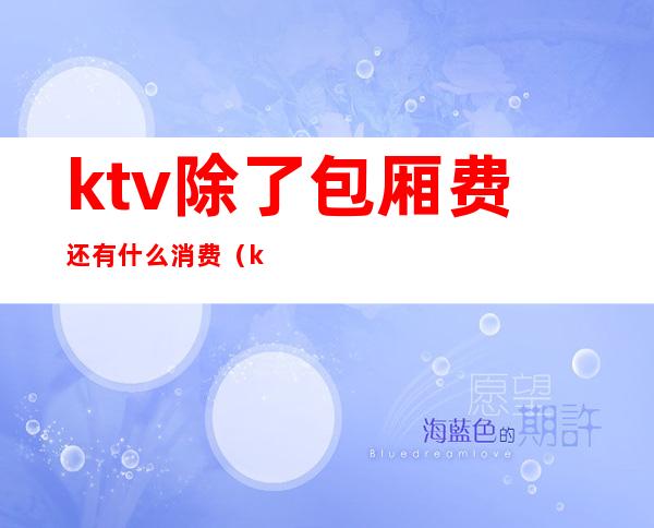 ktv除了包厢费还有什么消费（ktv消费贵吗）