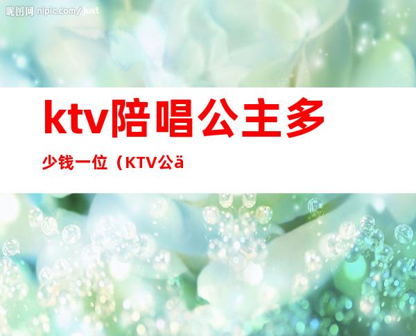 ktv陪唱公主多少钱一位（KTV公主多少钱一位）