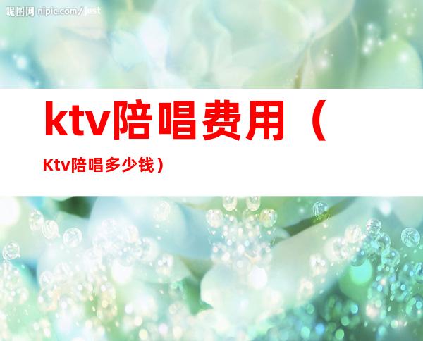 ktv陪唱费用（Ktv陪唱多少钱）