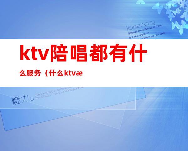 ktv陪唱都有什么服务（什么ktv有陪唱的）