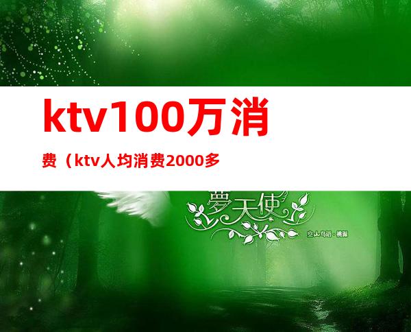 ktv100万消费（ktv人均消费2000多）