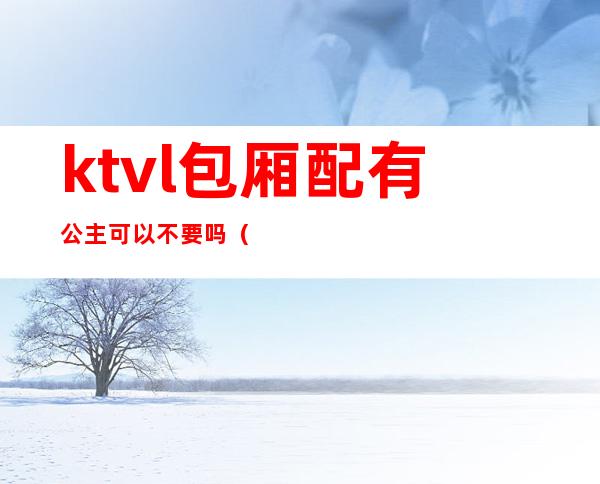 ktvl包厢配有公主可以不要吗（）