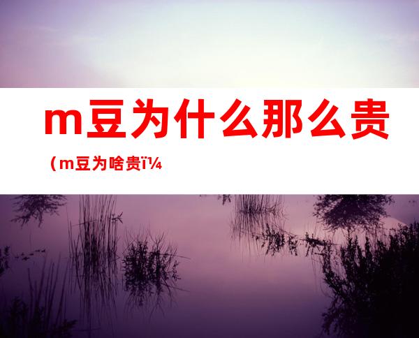 m豆为什么那么贵（m豆为啥贵）