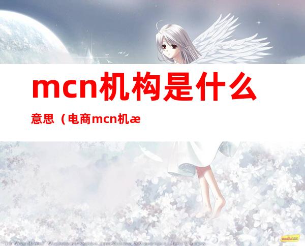 mcn机构是什么意思（电商mcn机构是什么意思）