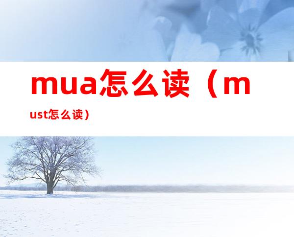 mua怎么读（must怎么读）