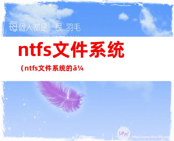 ntfs文件系统（ntfs文件系统的优点）