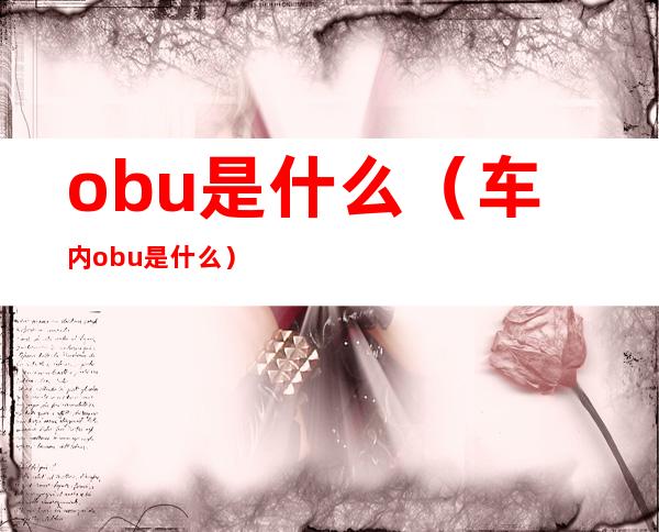 obu是什么（车内obu是什么）