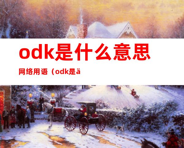 odk是什么意思网络用语（odk是什么意思中文）