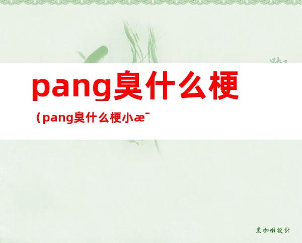 pang臭什么梗（pang臭什么梗小毛孩）