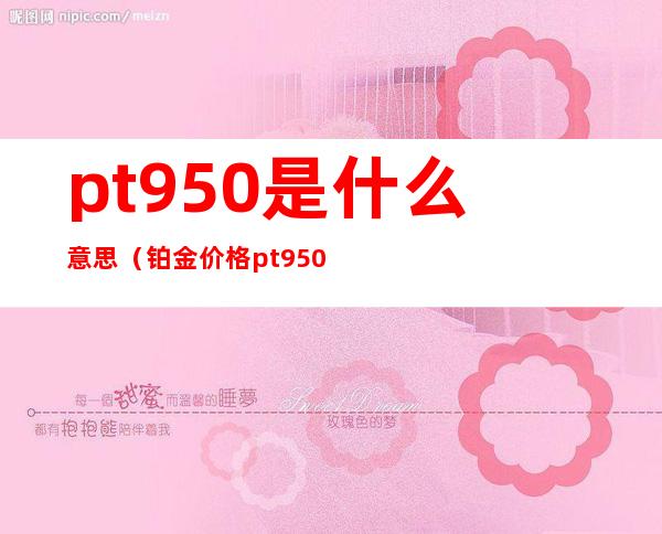 pt950是什么意思（铂金价格pt950是什么意思）