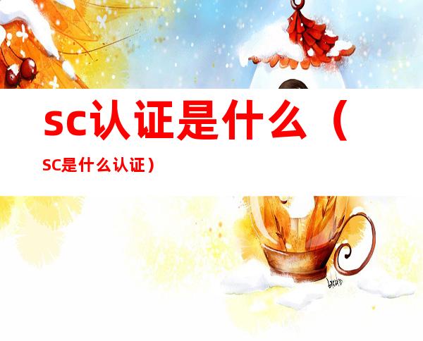 sc认证是什么（SC是什么认证）