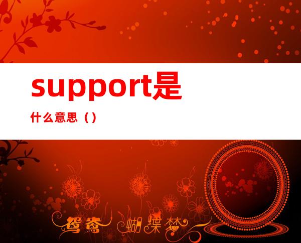 support是什么意思（）